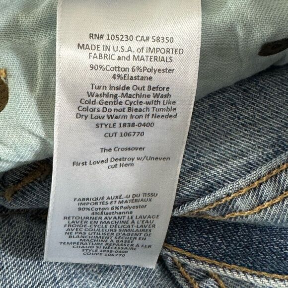 Current Elliott Jeans Womens Sz 28 The Cross over First Loved Destroyed uneven - Picture 12 of 15